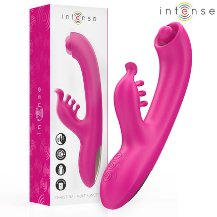 INTENSE - CHRISTINA MULTIFUNKTIONS-RABBIT-VIBRATOR 22,5 CM ROSA