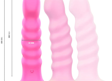 INTENSE - CINDY VIBRATOR GRÖSSE L SPIRALENDESIGN 10 VIBRATIONEN ROSA FERNBEDIENUNG