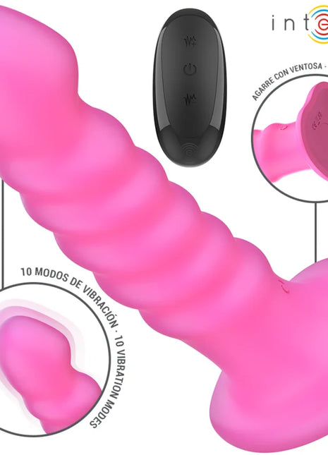 INTENSE - CINDY VIBRATOR GRÖSSE L SPIRALENDESIGN 10 VIBRATIONEN ROSA FERNBEDIENUNG