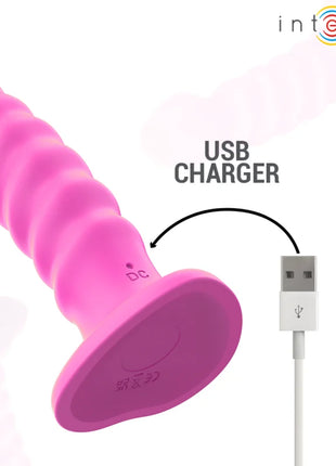 INTENSE - CINDY VIBRATOR GRÖSSE L SPIRALENDESIGN 10 VIBRATIONEN ROSA FERNBEDIENUNG