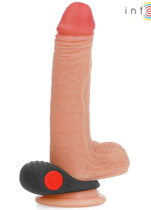 Intense clover vibrator penisring aus silikon mit zehn vibrationen schwarz und rotem knopfdruck am schwarzen griff
