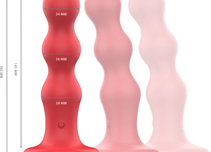 INTENSE - CODY VIBRATOR MIT SAUGNÄPFEN ROTE FERNBEDIENUNG