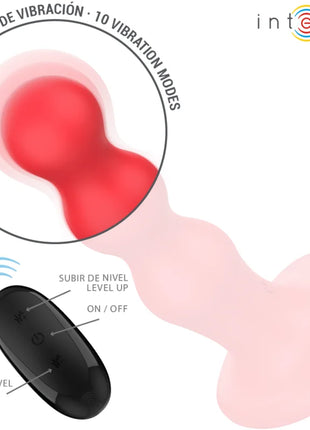 INTENSE - CODY VIBRATOR MIT SAUGNÄPFEN ROTE FERNBEDIENUNG