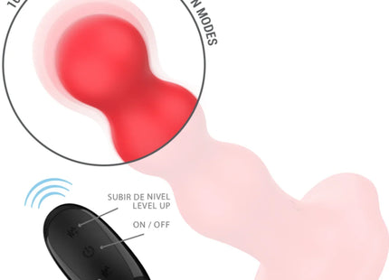 INTENSE - CODY VIBRATOR MIT SAUGNÄPFEN ROTE FERNBEDIENUNG