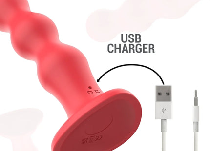 INTENSE - CODY VIBRATOR MIT SAUGNÄPFEN ROTE FERNBEDIENUNG