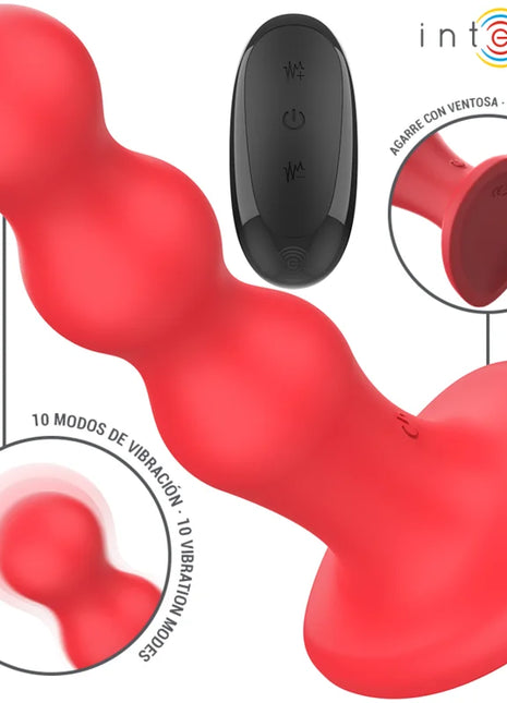 INTENSE - CODY VIBRATOR MIT SAUGNÄPFEN ROTE FERNBEDIENUNG