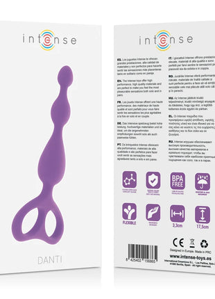 Lila silikon danti analflieder von intense mit geschwungenem design und zwei fingerlöchern
