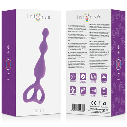 Lila silikon danti analflieder von intense mit geschwungenem design und zwei fingerlöchern