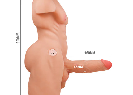 INTENSE DEEP TOUCH - MARTY-TORSO MIT ANUS UND REALISTISCHEM DILDO MIT DRUCK- UND VIBRATIONSMÖGLICHKEITEN FERNBEDIENUNG