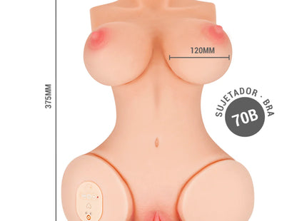 INTENSE DEEP TOUCH - VERO TORSO ANUS UND VAGINA MIT SAUG- WÄRME- VIBRATIONS- UND STIMMEFFEKTEN MIT FERNBEDIENUNG 5,5 KG