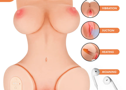 INTENSE DEEP TOUCH - VERO TORSO ANUS UND VAGINA MIT SAUG- WÄRME- VIBRATIONS- UND STIMMEFFEKTEN MIT FERNBEDIENUNG 5,5 KG