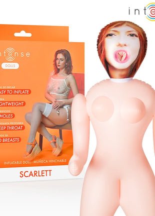INTENSE DOLLS - AUFBLASBARE PUPPE SCARLETT MIT DREI ÖFFNUNGEN