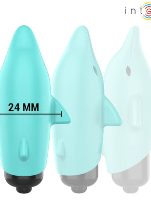 INTENSE - ECHO VIBRIERENDES BULLET DELPHIN BLAU 8 X 4,7 CM - Vibrierende Kugeln