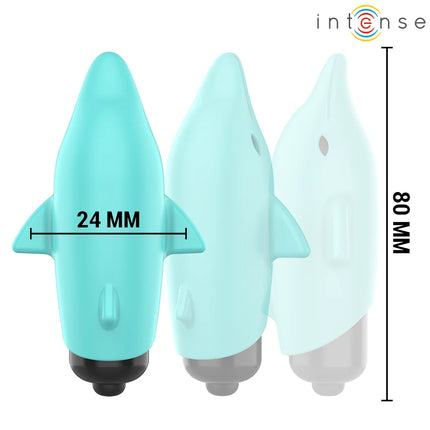 INTENSE - ECHO VIBRIERENDES BULLET DELPHIN BLAU 8 X 4,7 CM - Vibrierende Kugeln