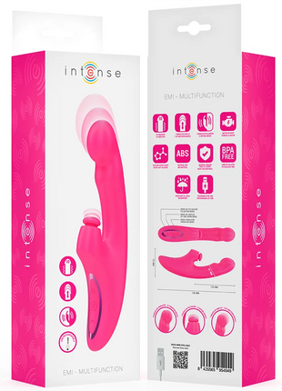 INTENSE - EMI VIBRATOR 13,5 CM MULTIFUNKTION 3 IN 1 10 VIBRATIONEN ROSA