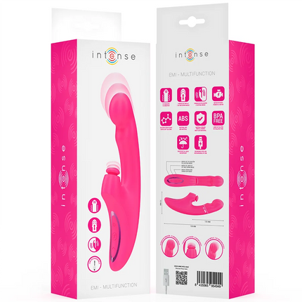 INTENSE - EMI VIBRATOR 13,5 CM MULTIFUNKTION 3 IN 1 10 VIBRATIONEN ROSA