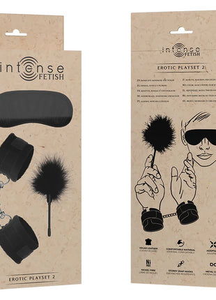 INTENSE - FETISH EROTIKSPIELSET 2 MIT HANDSCHELLEN BLINDMASKE UND KITZEL - Bondage-Sets
