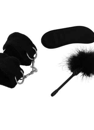 INTENSE - FETISH EROTIKSPIELSET 2 MIT HANDSCHELLEN BLINDMASKE UND KITZEL - Bondage-Sets