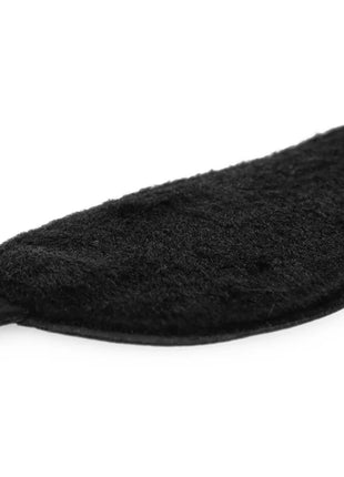 Intense fetish vegane blindmaske schwarze weiche plüschige schlafmaske mit kleinem gurt