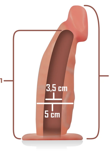 INTENSE - HOHLGESCHIRR MIT DILDO 18 X 3,5 CM - Hohle Geschirre