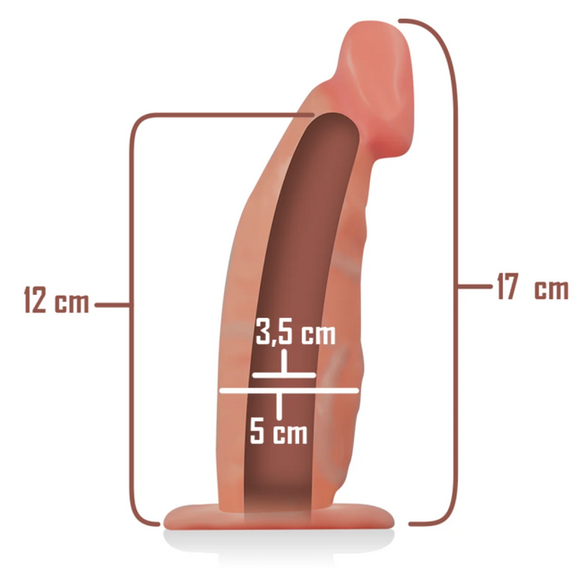 INTENSE - HOHLGESCHIRR MIT DILDO 18 X 3,5 CM - Hohle Geschirre