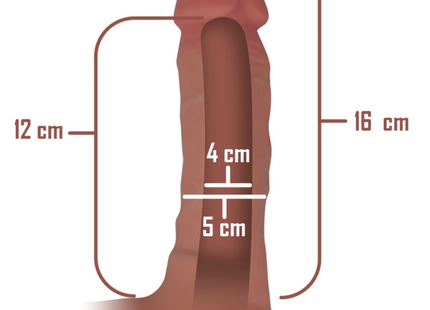 INTENSE - HOHLGESCHIRR MIT SILIKON-DILDO 16 X 3,5 CM - Hohle Geschirre