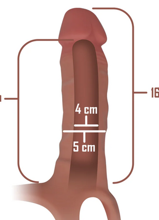 INTENSE - HOHLGESCHIRR MIT SILIKON-DILDO 16 X 3,5 CM - Hohle Geschirre