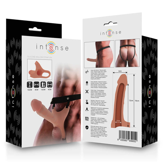 INTENSE - HOHLGESCHIRR MIT SILIKON-DILDO 16 X 3,5 CM - Hohle Geschirre