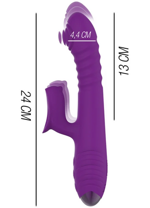 INTENSE - IGGY MULTIFUNKTIONS- VIBRATOR UP & DOWN MIT KLITORELSTIMULATOR - Klitorissauger mit Vibrator