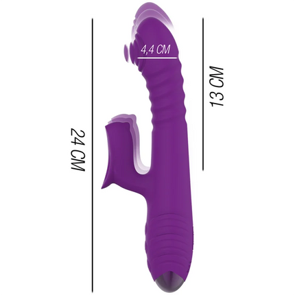 INTENSE - IGGY MULTIFUNKTIONS- VIBRATOR UP & DOWN MIT KLITORELSTIMULATOR - Klitorissauger mit Vibrator