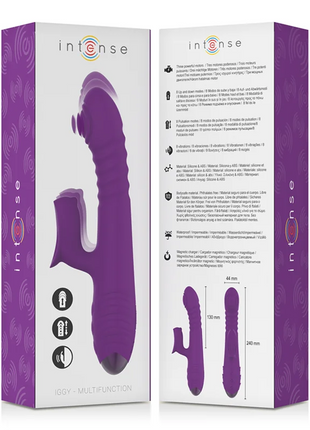 INTENSE - IGGY MULTIFUNKTIONS- VIBRATOR UP & DOWN MIT KLITORELSTIMULATOR - Klitorissauger mit Vibrator