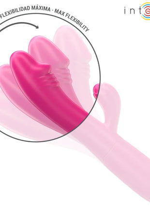 Rosa intense ivy flexibler vibrator mit 10 vibrationen und stimulierender zunge aus glattem silikon