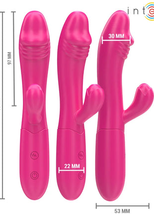 Intense ivY flexibler vibrator rosa mit 10 vibrationen und stimulierender zunge, glatter, glänzender kunststoff mit strukturierten rillen