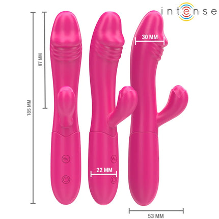 Intense ivY flexibler vibrator rosa mit 10 vibrationen und stimulierender zunge, glatter, glänzender kunststoff mit strukturierten rillen