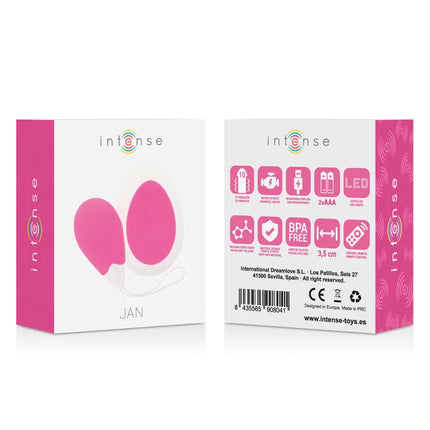 INTENSE - JAN EGG VIBRATOR FERNBEDIENUNG ROSA - Vibrierendes Ei