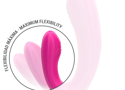 INTENSE - JANET DOPPELTER U-FÖRMIGER STIMULATOR UND VIBRATOR MIT FERNBEDIENUNG ROSA