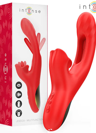 INTENSE - JESSICA MULTIFUNKTIONSVIBRATOR KLITORISSTIMULATION 24,8 CM ROT