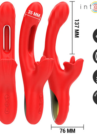 INTENSE - JESSICA MULTIFUNKTIONSVIBRATOR KLITORISSTIMULATION 24,8 CM ROT