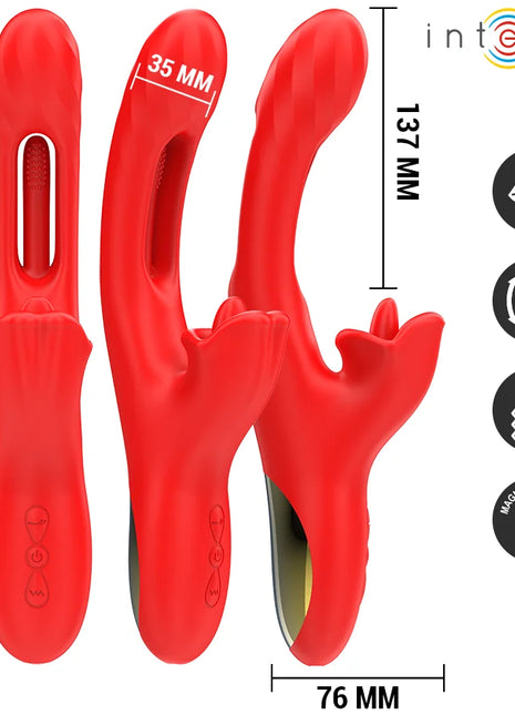 INTENSE - JESSICA MULTIFUNKTIONSVIBRATOR KLITORISSTIMULATION 24,8 CM ROT