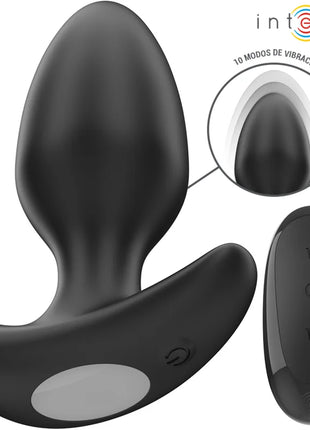 Schwarzer remote-controlled analvibrator von intense mit 10 vibrationsmodi für intensiven genuss