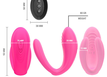 INTENSE - JULIA DOPPELVIBRATOR-KLEMMENSTIMULATOR MIT FERNBEDIENUNG