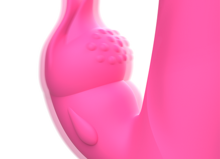 Intense julio rabbit vibrator rosa silikon mit texturierter oberfläche und abgerundeten konturen aus silikon