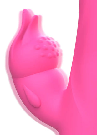 Intense julio rabbit vibrator rosa silikon mit texturierter oberfläche und abgerundeten konturen aus silikon