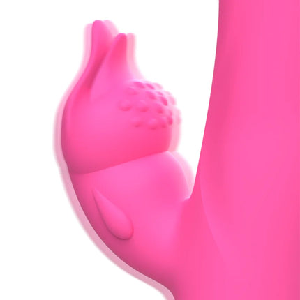 Intense julio rabbit vibrator rosa silikon mit texturierter oberfläche und abgerundeten konturen aus silikon
