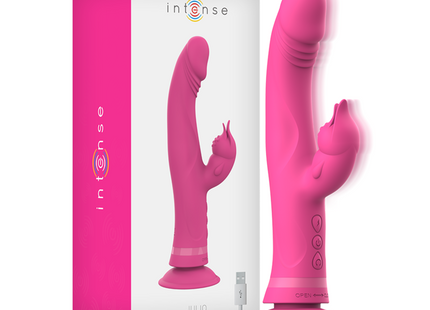 Intense julio rabbit vibrator rosa silikon mit pinkem silikon und hasendesign für intensiven genuss