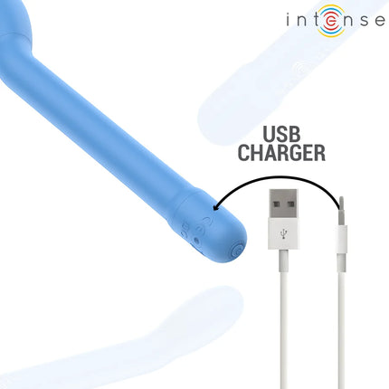 Lichtblauer silikon g-punkt-stimulator intense von karlie mit usb-ladekabel für gezielte stimulierung