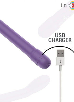 Intense Karlie wiederaufladbarer g-spot-stimulator lila mit gebogenem design und glatter matter oberfläche