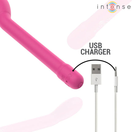Rosa intensiver karpie wiederaufladbarer g-spot stimulator mit gebogenem design und glatter glänzender oberfläche