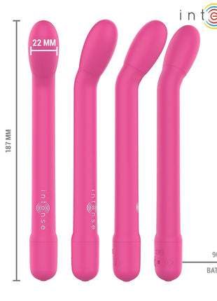 Intense karli wiederaufladbarer rosa g-spot vibrator in verschiedenen kurven und designs aus silikon