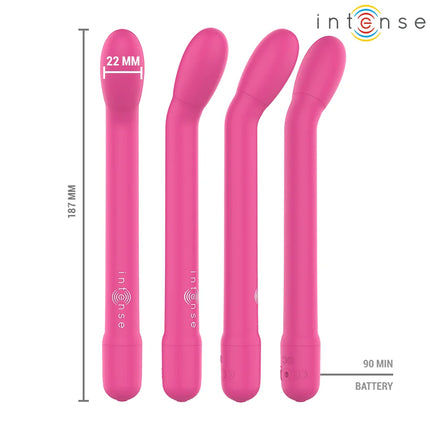 Intense karli wiederaufladbarer rosa g-spot vibrator in verschiedenen kurven und designs aus silikon